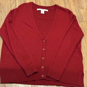 Max Studio Red Wool Cardigan